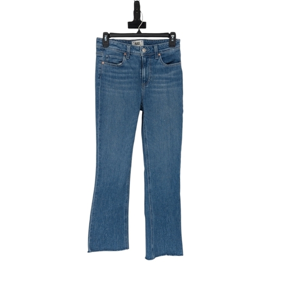 Paige Colette Crop Flare Leg Denim Jeans Blue 25 hipster y2k casual basic - Picture 1 of 10